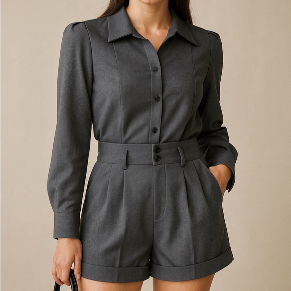 Elegant Gray Women's Jumpsuit - Picture 1 of 1